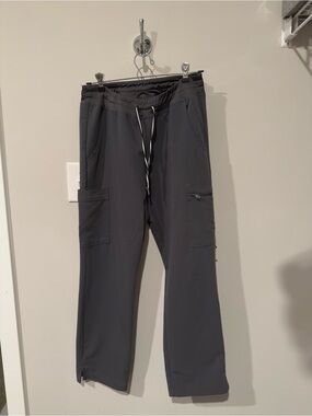 White Cross Women's Charcoal Scrubs Drawstring Cargo Joggers